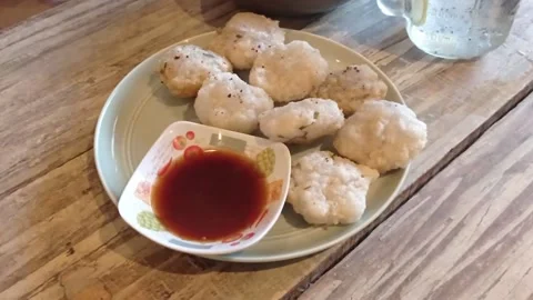 Cireng snacks typical of West Java Indonesia Stock Footage 137696803