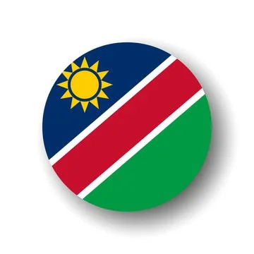 Cirlce vector flag of Namibia Stock Illustration