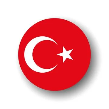 Cirlce vector flag of Turkey Stock Illustration