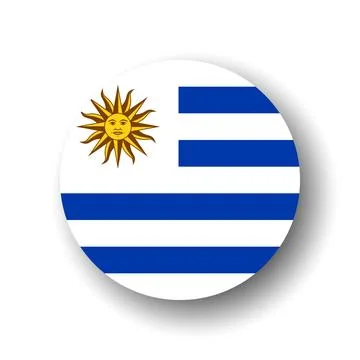 Cirlce vector flag of Uruguay Stock Illustration