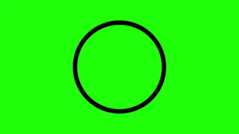 Cirle Scale In Animation Green Screen Stock Footage 312410353