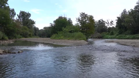 The Cirocha River flows into the Laborec River Stock-Footage 342770952