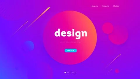 Cirqle geometric background. Trendy gradient shapes composition. Web site Stock Illustration