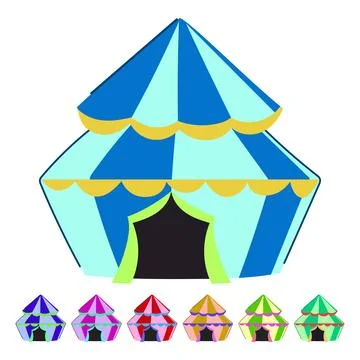 Cirque circus tent vector cartoon graphic Illustrazione stock