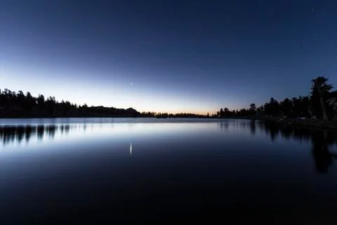 Cirque lake dawn Stock Photos