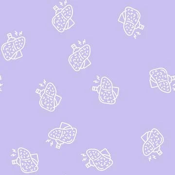 Cirrhosis hepatitis line seamless pattern Stock Illustration