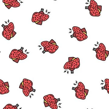 Cirrhosis hepatitis vector seamless pattern Stock Illustration
