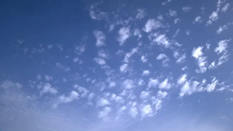 Cirrocumulus and Cirrostratus Clouds in Summer Sky (Time Lapse / Static) 스톡 동영상 341040105