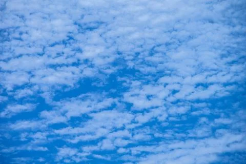 Cirrocumulus cloud beautiful blue white sky background Stock Photos