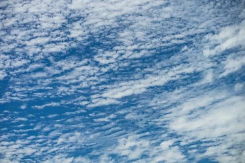 Cirrocumulus cloud beautiful blue white sky background 스톡 사진