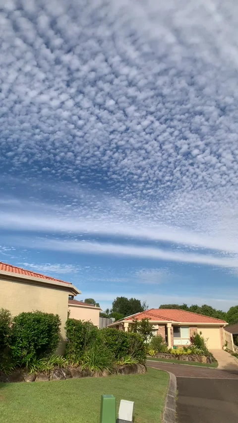 Cirrocumulus clouds in Caloundra Stock Footage 295022519