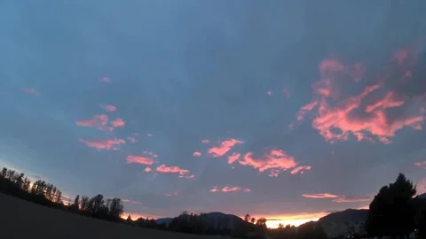Cirrostratus Sunset Stock Footage 145043742