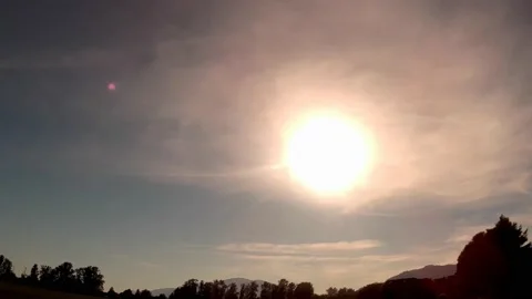 Cirrostratus Sunset Stock Footage 145047285