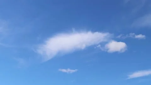 Cirrus and cumulus clouds on blue sky Stock Footage 239845134