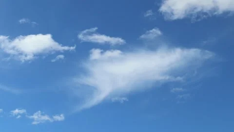 Cirrus and cumulus clouds Stock Footage 239845001