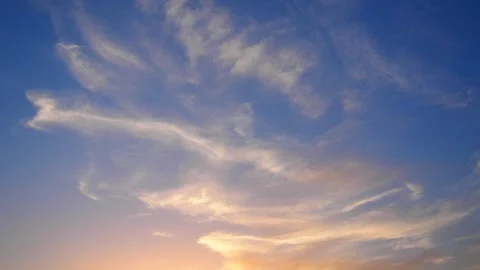 Cirrus Ci is genus of high cloud made of ice crystals, appear delicate wispy Stock Footage 278959485