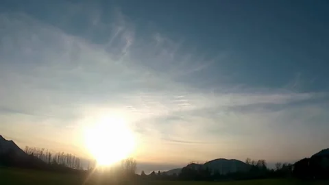 Cirrus Cirrostratus Sunset Stock Footage 145044609
