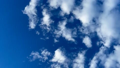 Cirrus Cloud Formations Slow motion Time Lapse Stock Footage 156408256