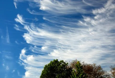 Cirrus cloud front Stock Photos