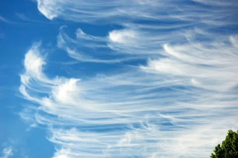 Cirrus cloud front Stock Photos