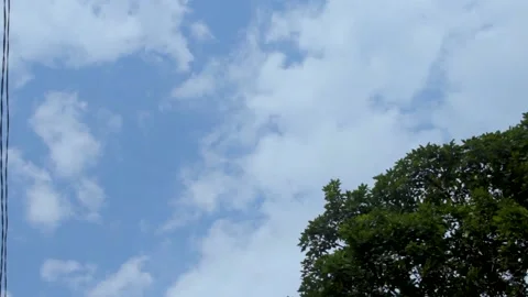 Cirrus Clouds Blown by the wind during the day Stock Footage 235513793