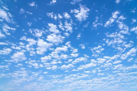 Cirrus clouds on the blue sky as a background Foto stock
