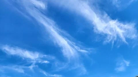 Cirrus clouds in the blue sky Fotos de archivo