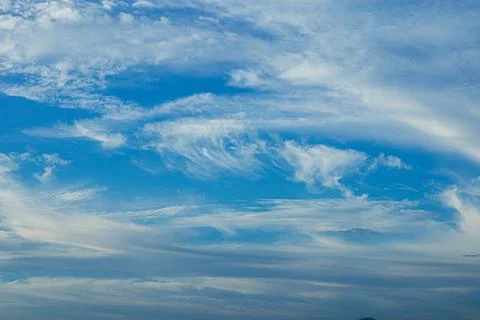 Cirrus Clouds in a Blue Sky Stock Photos