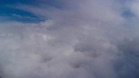 Cirrus clouds over Cumulus Stock Footage 73994912