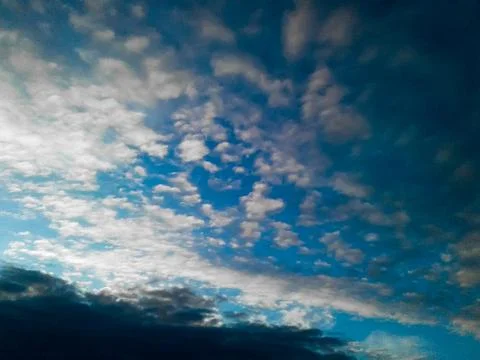 Cirrus clouds in the sky Stock Photos