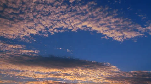 Cirrus clouds at sunset Stock Footage 28379858