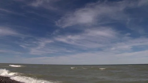 Cirrus clouds, time lapse, E USA Stock Footage 73938282