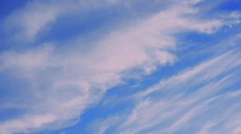 Cirrus clouds, time lapse Stock Footage 47662523