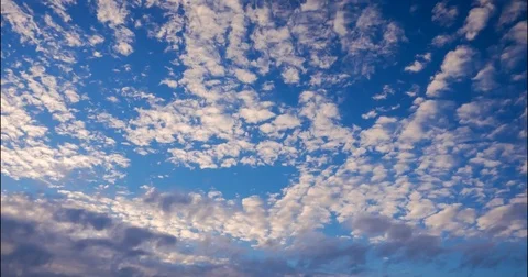 Cirrus flying clouds at sunset Stock Footage 74540564