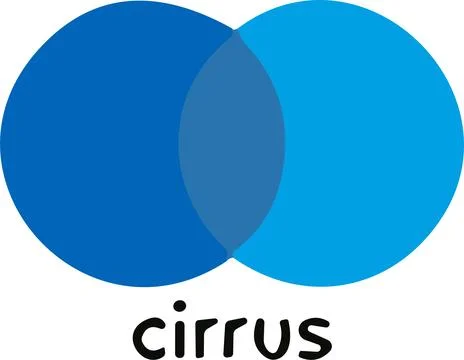 Cirrus Online payment methods icon logo. E-commerce payment button. Vector... Stock Illustration