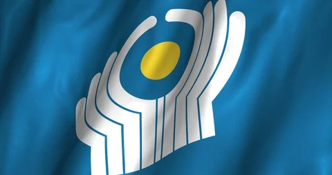 C.I.S. Waving Flag 4K Stock Footage 127858215