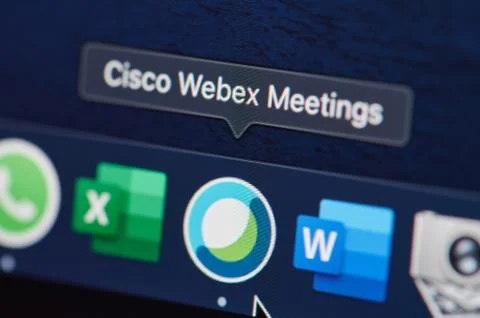 Cisco webex meeting program Stock Photos