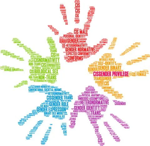 Cisgender Privilege Word Cloud Ilustração Stock