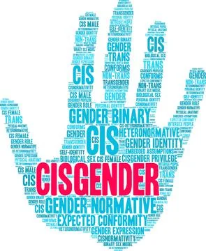 Cisgender Word Cloud 스톡 일러스트