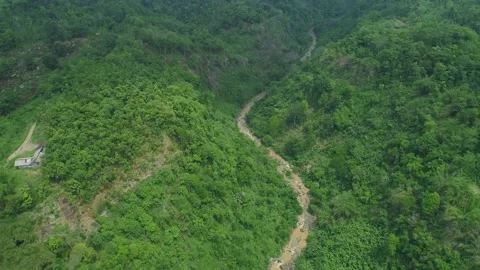 Cisomang Gorges, A View from the Highest Active Train Bridge in Indonesia Stock Footage 130648646