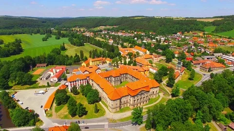 Cistercian monastery Plasy. Stock Footage 76724356