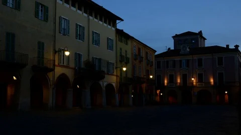 Cisterna-square-in-biella-piazzo time lapse 30 fps Stock Footage 74723618
