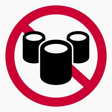 Cisterns ban icon. Stock Illustration