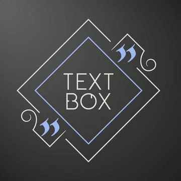 Citation text box. Frame for decoration quote. Quote blank template. Quote bu Illustrazione stock