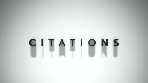 Citations 3D title animation matte black text on a white background Stock Footage 300716080