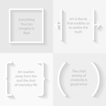 Citations, word and brackets Stock Illustration