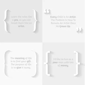 Citations, word and brackets Stock Illustration