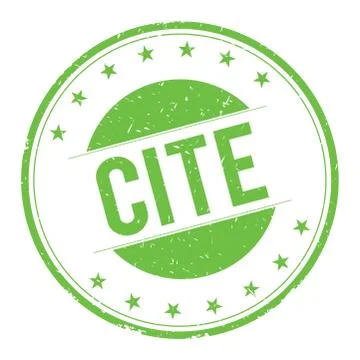CITE stamp sign Stock Illustration