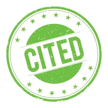 CITED stamp sign Stock Illustration