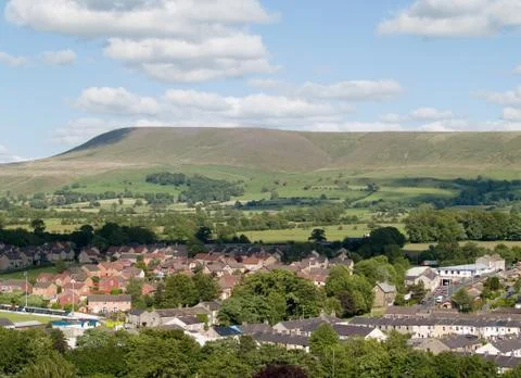 Citheroe and Pendle hill Stock Photos
